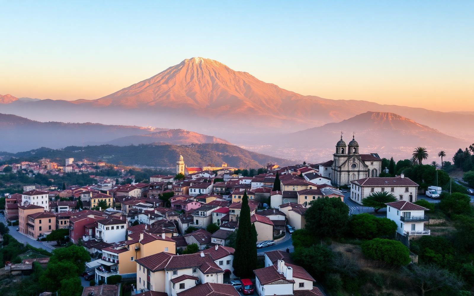 L'area vesuviana con il Vesuvio sullo sfondo